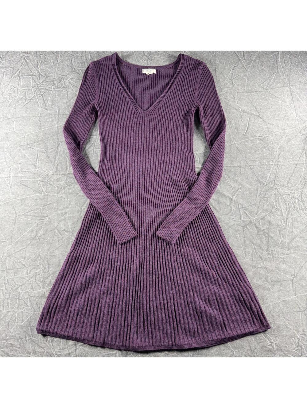 Fat Face Dress Women's 6 Burgundy United Kingdom Knit